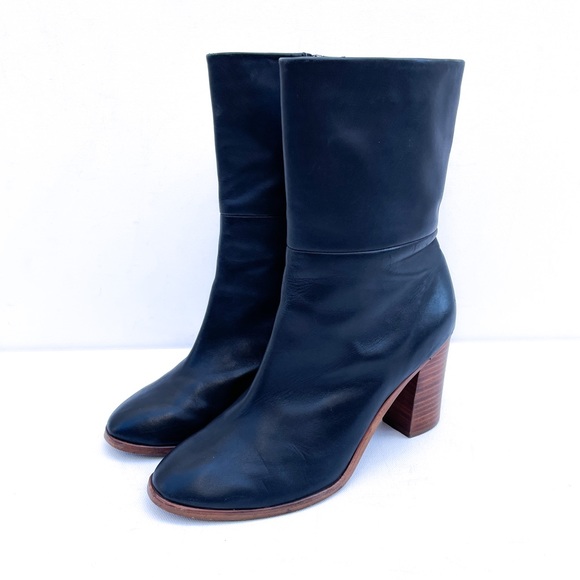 Splendid Black Leather Ankle Boots - Picture 4 of 8
